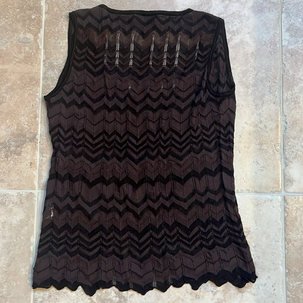 Missoni Chocolate Brown Chevron Tank Top Sz 12
Cotton and Vicose. - Picture 4 of 10
